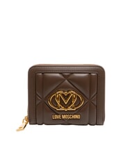 LOVE MOSCHINO EMBOSSED Kompaktowy portfel zapinany na zamek - Portfele damskie