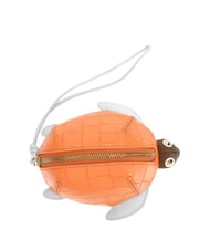 FURLA ALLEGRA Portmonetka w kształcie ż&oacute;łwia ze ściągaczem fluorescencyjny pomarańczowy + talk + puder koniakowy - Portfele damskie - 1