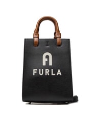 FURLA VARSITY STYLE Pionowa sk&oacute;rzana torba z paskiem na ramię - Torby damskie