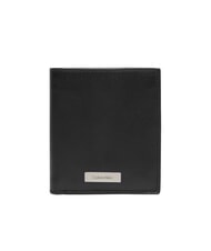 CALVIN KLEIN CK PLAQUE Pionowy portfel sk&oacute;rzany - Portfele męskie