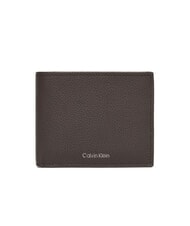 CALVIN KLEIN FOIL EMBOSS  Portfel sk&oacute;rzany ck ciemnobrązowy - Portfele męskie - 1