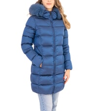 COLMAR DELUXE Długa, puchowa kurtka z kapturem darkoxford-darkste - Kurtki puchowe damskie - 1