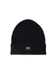 CERRUTI BEANIE Prążkowana czapka z mieszanki wełny czarny - Włosy - 1