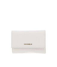 COCCINELLE METALLIC SOFT Portfel ze sk&oacute;ry młotkowanej składany na p&oacute;ł - Portfele damskie