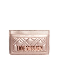 LOVE MOSCHINO QUILTED Płaski uchwyt na karty - Portfele damskie