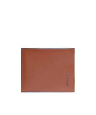 PIQUADRO BLUE SQUARE  Średniej wielkości sk&oacute;rzany portfel BRĄZOWY - Portfele męskie - 1
