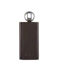 PIQUADRO BLACK SQUARE Sk&oacute;rzane etui na klucze z 6 haczykami - Brelok