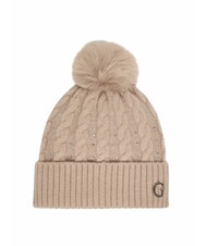 GUESS KNITTED Czapka z pomponem - Włosy