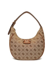 GUESS NEDA Torba typu hobo z tkaniny żakardowej - Torby damskie