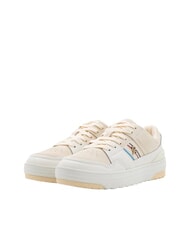 TOMMY HILFIGER SUEDE STRIPES BASKET Trampki ze sk&oacute;ry zamszowej beżowy - Buty damskie - 1
