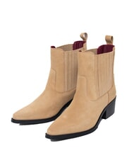 TOMMY HILFIGER TH SUEDE COWBOY Zamszowe botki teksańskie khaki - Buty damskie - 1