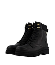 TOMMY HILFIGER CLEATED LACE-UP Botki sznurowane z wyściełanym kołnierzem czarny - Buty damskie - 1