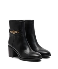 TOMMY HILFIGER TH CHAIN Sk&oacute;rzane botki z łańcuchem czarny - Buty damskie - 1