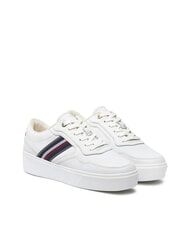 TOMMY HILFIGER STRIPES PLATFORM Sk&oacute;rzane trampki za kostkę ecru - Buty damskie - 1