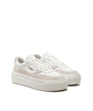 CALVIN KLEIN FF CUPSOLE LACE UP Sk&oacute;rzane trampki biały - Buty damskie - 1
