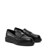 CALVIN KLEIN LOAFER W/HW LTH Mokasyny sk&oacute;rzane czarny - Buty damskie - 1