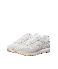 CALVIN KLEIN TOOTHY RUNNER Sk&oacute;rzane trampki biały - Buty damskie - 1