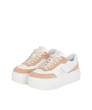 CALVIN KLEIN BOLD FLATF LOW LACE Adidasy biały - Buty damskie - 1
