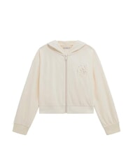 GUESS KIDS Dziewczęca bluza z kapturem zapinana na suwak - Bluzy dziecięce