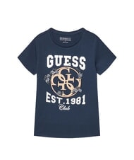 GUESS KIDS Koszulka z kr&oacute;tkim rękawem z nadrukiem i haftem - Koszulka dziecięca