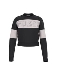 GUESS KIDS Bluza w paski z okrągłym dekoltem i logo - Bluzy dziecięce