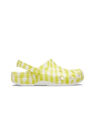 CROCS CLASSIC GINGHAM Damskie kapcie sabot z nadrukiem - Buty damskie