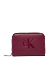CALVIN KLEIN BOLD MONOGRAM Mały portfel kuszący r&oacute;ż - Portfele damskie - 1
