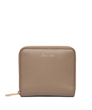 CALVIN KLEIN EMBOSSED LOGO Mały portfel zapinany na zamek pustynny szary - Portfele damskie - 1