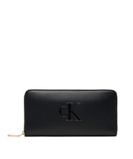 CALVIN KLEIN BOLD MONOGRAM Portfel zapinany na suwak na czarno - Portfele damskie - 1