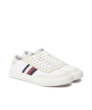 TOMMY HILFIGER TH CUPSET Sk&oacute;rzane trampki biały - Buty męskie - 1