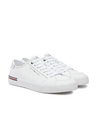 TOMMY HILFIGER CORE CORPORATE Sk&oacute;rzane trampki biały - Buty męskie - 1
