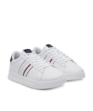 TOMMY HILFIGER MODERN CUPSOLE STRIPES Sk&oacute;rzane trampki biały - Buty męskie - 1