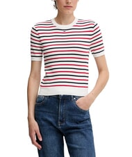 TOMMY HILFIGER TH JEANS Koszula bawełniana z kr&oacute;tkim rękawem - Koszulki i topy damskie