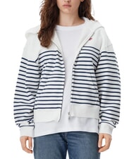 TOMMY HILFIGER SCRIPT LOGO Bluza z kapturem z bawełny zapinana na suwak - Bluzy damskie