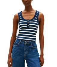 TOMMY HILFIGER HENLEY Top z 3 guzikami - Koszulki i topy damskie