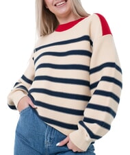 TOMMY HILFIGER TH Lekki sweter z rękawami typu &bdquo;latarnia&rdquo; - Koszulki damskie