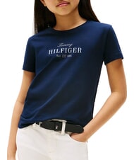 TOMMY HILFIGER KIDS BIMBA Koszulka bawełniana z nadrukiem brokatowym - Koszulka dziecięca