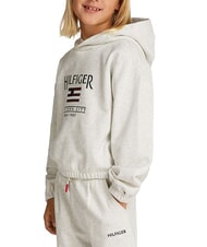 TOMMY HILFIGER KIDS BIMBA Bluza z kapturem i naszywką z cekin&oacute;w - Bluzy dziecięce