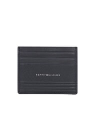 TOMMY HILFIGER TH BUSINESS Płaskie etui na karty ze sk&oacute;ry saffiano - Portfele męskie