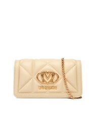 LOVE MOSCHINO EMBOSSED Mała metalowa torba na ramię - Portfele damskie