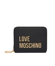 LOVE MOSCHINO BOLD LOVE Średni portfel zapinany na zamek Czarny - Portfele damskie - 1
