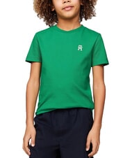 TOMMY HILFIGER TH KIDS Koszulka z kr&oacute;tkim rękawem i logo na herbie - Koszulka dziecięca
