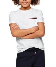 TOMMY HILFIGER TH KIDS Koszulka z kr&oacute;tkim rękawem i kieszenią - Koszulka dziecięca