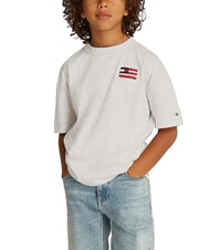 TOMMY HILFIGER TH KIDS Koszulka z kr&oacute;tkim rękawem i flagą - Koszulka dziecięca