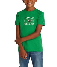 TOMMY HILFIGER TH KIDS Koszulka z dużym nadrukiem logo - Koszulka dziecięca
