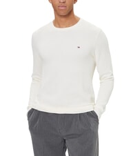 TOMMY HILFIGER TH Sweter z okrągłym dekoltem w kształcie plastra miodu - Koszulki męskie