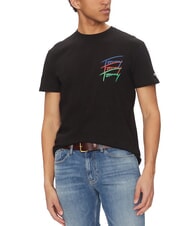 TOMMY HILFIGER TH JEANS Koszulka z kr&oacute;tkim rękawem i wielokolorowymi logotypami - Koszulki męskie