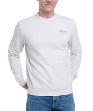 TOMMY HILFIGER TH JEANS Bluza bawełniana z okrągłym dekoltem margiel owsiany htr - Bluzy męskie - 1