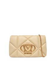 LOVE MOSCHINO EMBOSSED Duży portfel zapinany na zamek błoto - Portfele damskie - 1