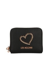 LOVE MOSCHINO HEART TURNLOCK Mały portfel Czarny - Portfele damskie - 1